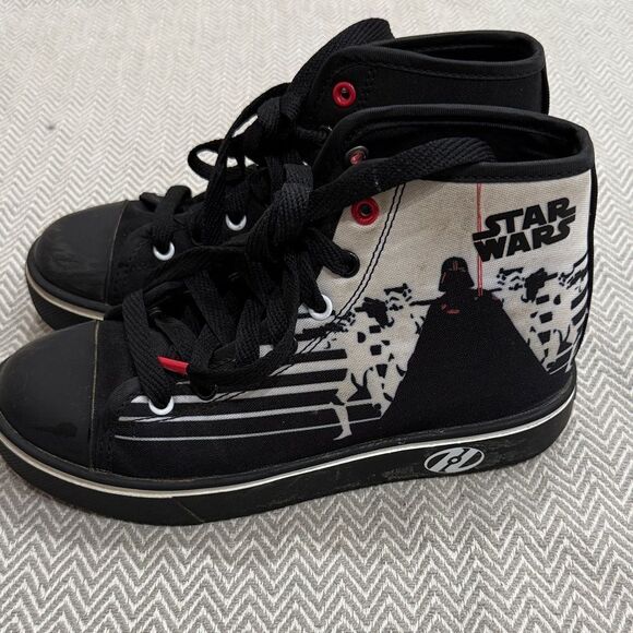 Star Wars Heelys Brand Kids High-Top Sneakers - Black and White Size Youth 3 - Picture 3 of 4